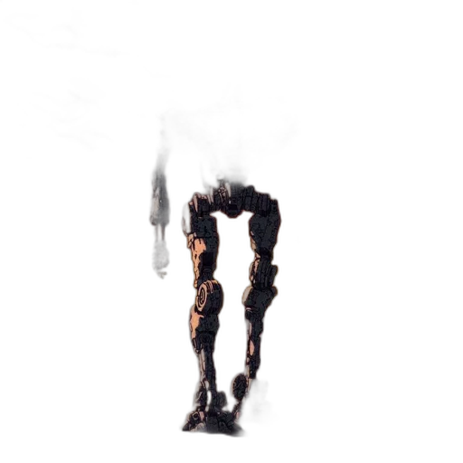 robot, creature, weapon, staff transparent PNG cut-out