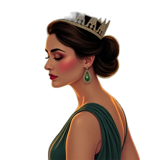 crown, jewelry, dress, photorealistic transparent PNG cut-out