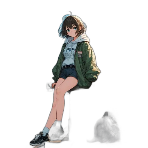 jacket, dress, weapon, creature transparent PNG cut-out