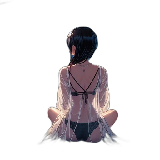 dress, jacket, hair, jewelry transparent PNG cut-out
