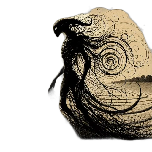 hair, mask, dress, creature transparent PNG cut-out