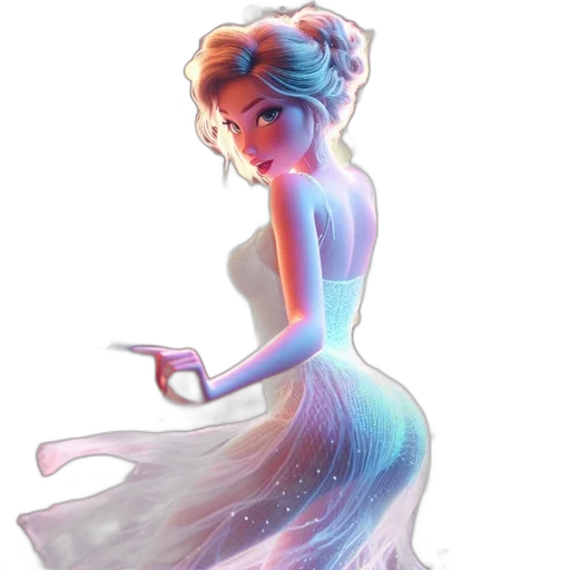 dress, concept art, fantasy art, cartoon transparent PNG cut-out
