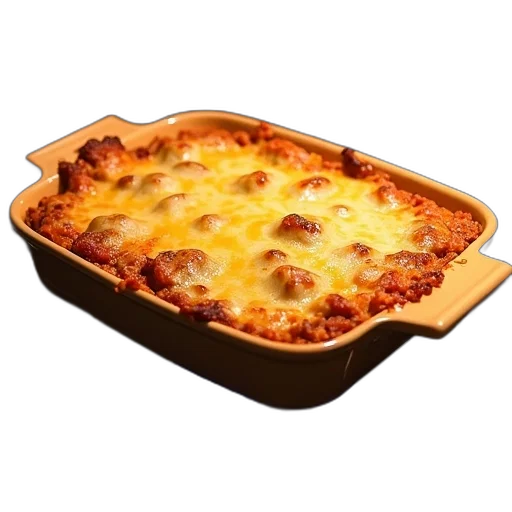 food, 3d render, photorealistic, casserole transparent PNG cut-out