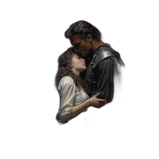 sword, fantasy art, oil painting, photorealistic transparent PNG cut-out