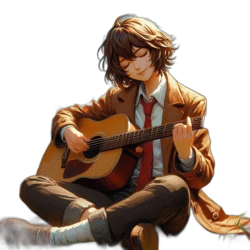 jacket, anime, watercolor, concept art transparent PNG cut-out