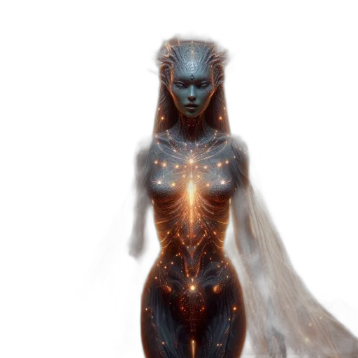 dress, creature, jewelry, robot transparent PNG cut-out