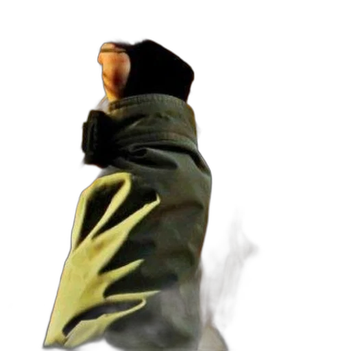 jacket, hat, mask, weapon transparent PNG cut-out