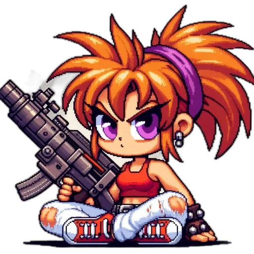 weapon, pixel art, cyberpunk, concept art transparent PNG cut-out