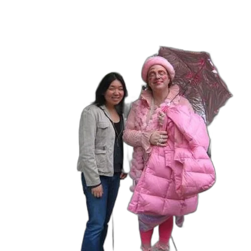 umbrella, jacket, staff, 3d render transparent PNG cut-out