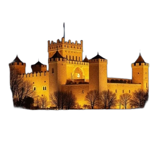 crown, building, photorealistic, alcazar transparent PNG cut-out