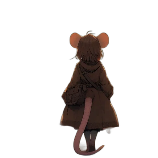 jacket, animal, staff, hat transparent PNG cut-out