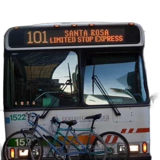 bicycle, parked, front, santa transparent PNG cut-out