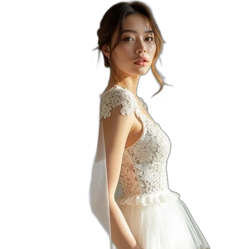dress, jewelry, photorealistic, concept art transparent PNG cut-out
