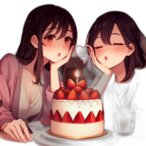 food, pixel art, anime, 3d render transparent PNG cut-out
