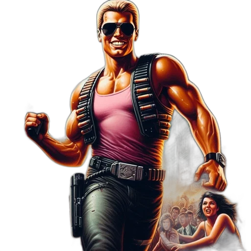 comic book art, concept art, cyberpunk, pixel art transparent PNG cut-out