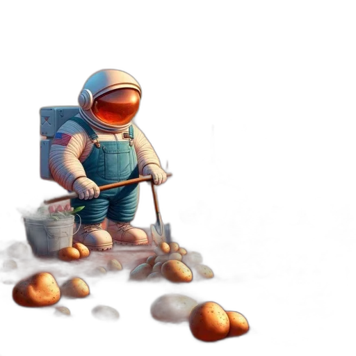 robot, food, 3d render, concept art transparent PNG cut-out