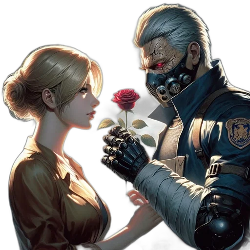 flower, comic book art, concept art, fantasy art transparent PNG cut-out