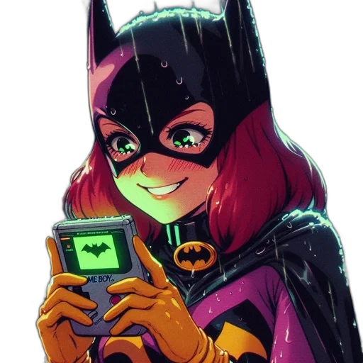 comic book art, concept art, pixel art, cyberpunk transparent PNG cut-out