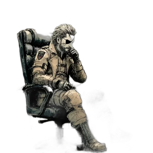 jacket, staff, concept art, comic book art transparent PNG cut-out