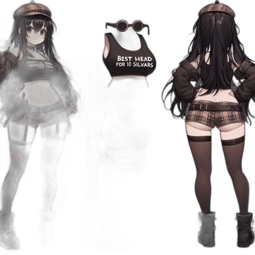 dress, hat, concept art, 3d render transparent PNG cut-out