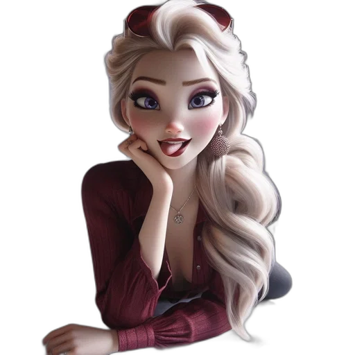 dress, jewelry, staff, face transparent PNG cut-out