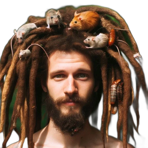 hair, animal, creature, crown transparent PNG cut-out