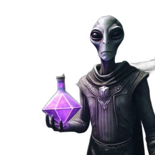 staff, bottle, mask, robot transparent PNG cut-out