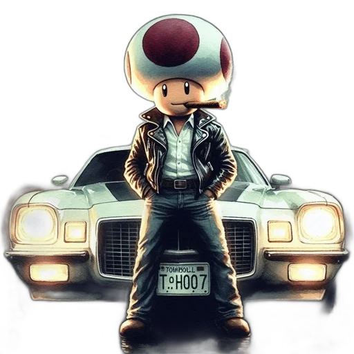 car, jacket, robot, concept art transparent PNG cut-out
