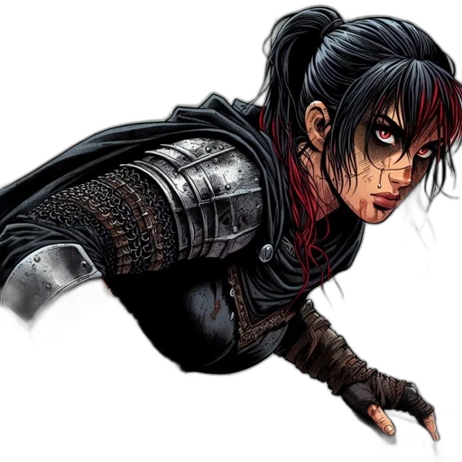 comic book art, concept art, fantasy art, photorealistic transparent PNG cut-out
