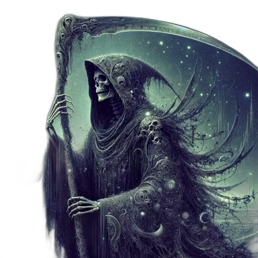 mask, creature, sword, staff transparent PNG cut-out