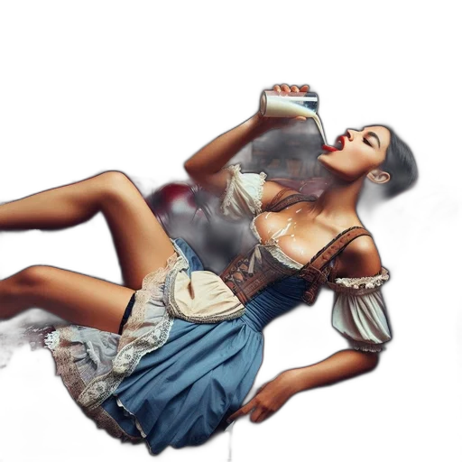 dress, bottle, fantasy art, concept art transparent PNG cut-out