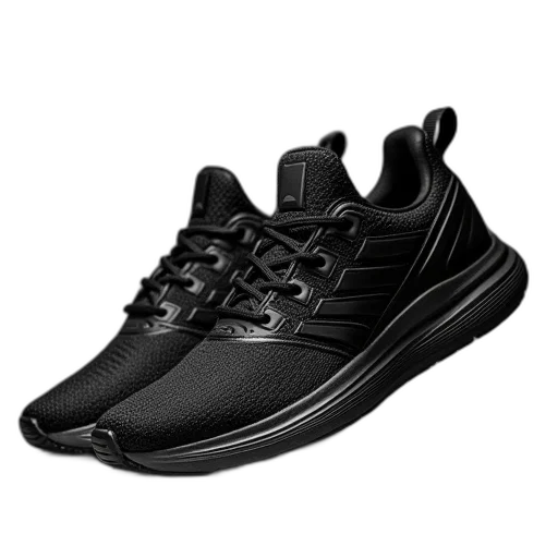 shoes, 3d render, photorealistic, black transparent PNG cut-out