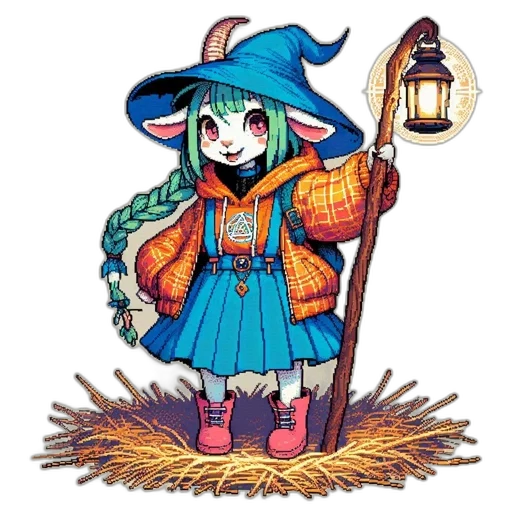staff, hat, weapon, dragon transparent PNG cut-out