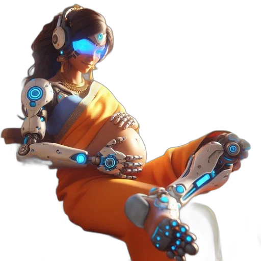 robot, staff, weapon, jewelry transparent PNG cut-out