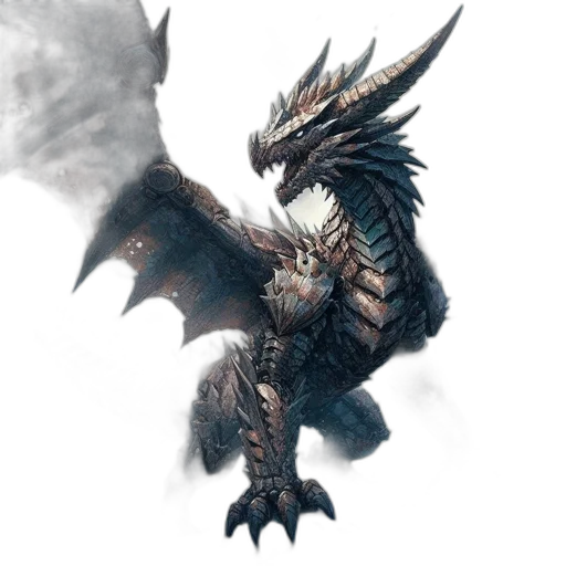 dragon, creature, staff, animal transparent PNG cut-out