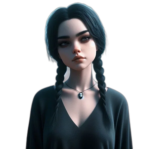 dress, jewelry, staff, face transparent PNG cut-out