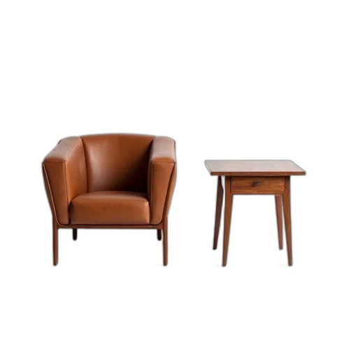 furniture, 3d render, earth tones, modern transparent PNG cut-out