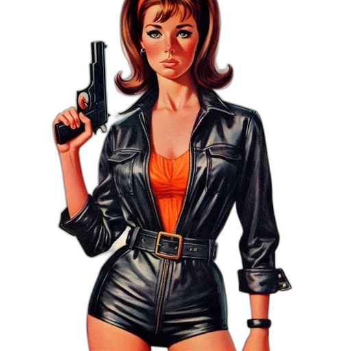 jacket, weapon, comic book art, concept art transparent PNG cut-out