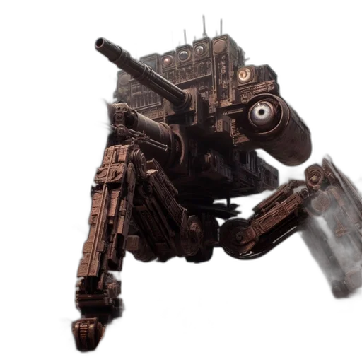 robot, weapon, staff, creature transparent PNG cut-out