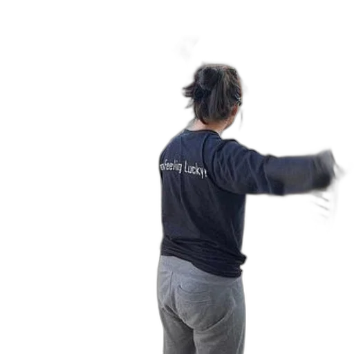 staff, jacket, hair, weapon transparent PNG cut-out