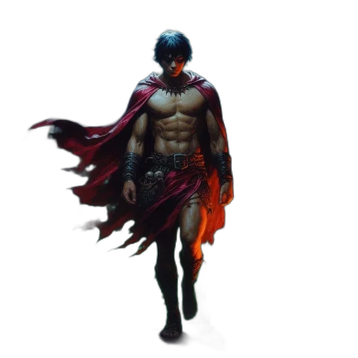 concept art, comic book art, fantasy art, 3d render transparent PNG cut-out