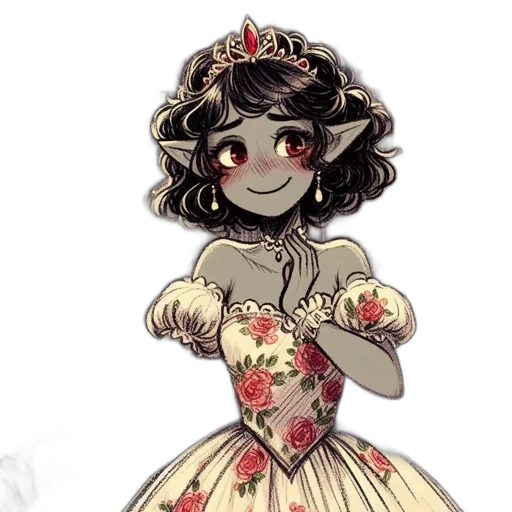 dress, crown, flower, jewelry transparent PNG cut-out