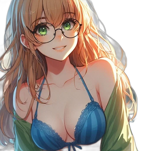 dress, anime, fantasy art, watercolor transparent PNG cut-out
