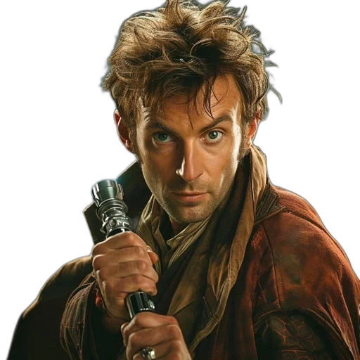 staff, weapon, jacket, hair transparent PNG cut-out