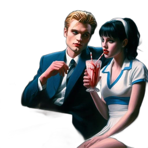 food, dress, vaporwave, concept art transparent PNG cut-out