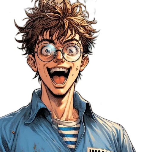 face, hair, comic book art, concept art transparent PNG cut-out