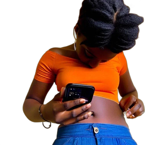 jewelry, young, woman, orange transparent PNG cut-out