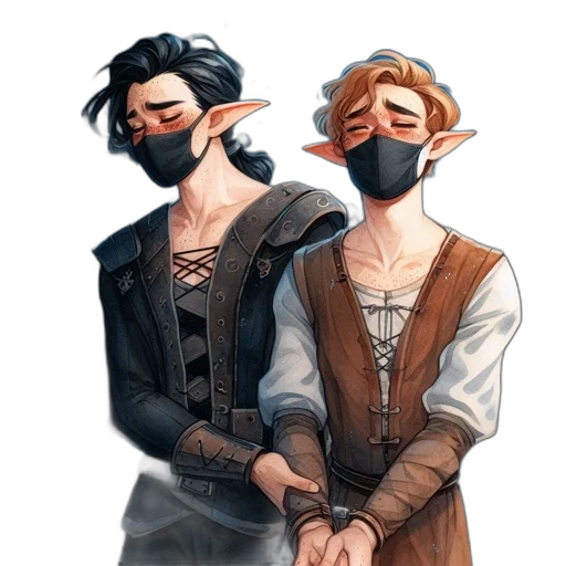 mask, staff, concept art, fantasy art transparent PNG cut-out