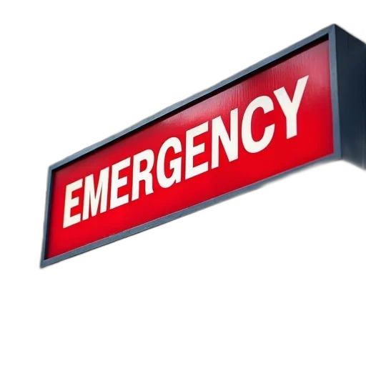 staff, emergency, sign, front transparent PNG cut-out