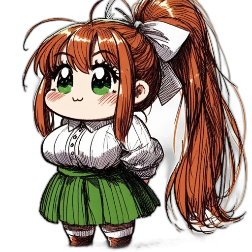 staff, hair, jacket, dress transparent PNG cut-out